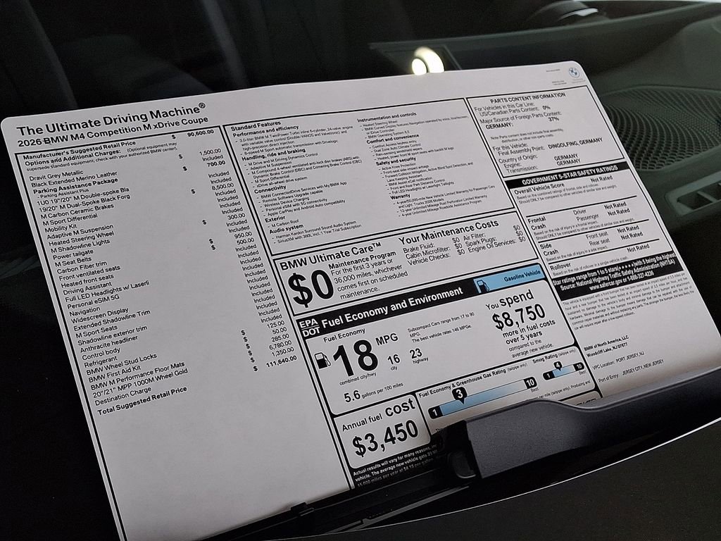 New 2026 BMW M4 xDrive Competition w/ Parking Assistance Package image 18