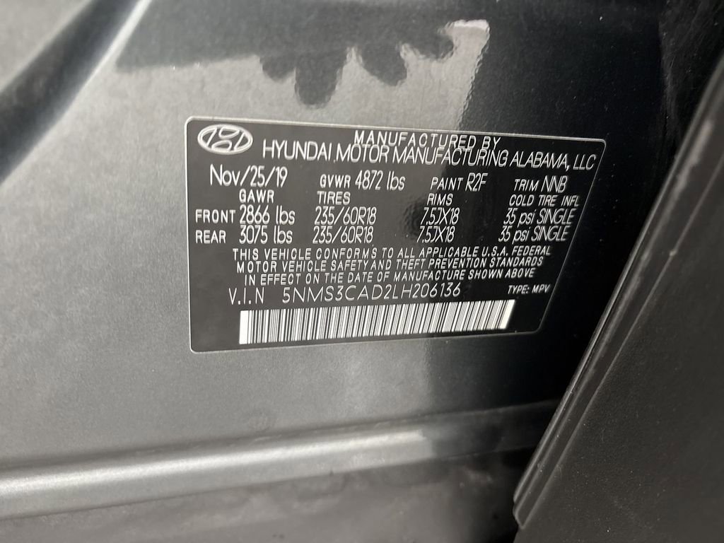 Used 2020 Hyundai Santa Fe SEL w/ Convenience + Premium Package image 16