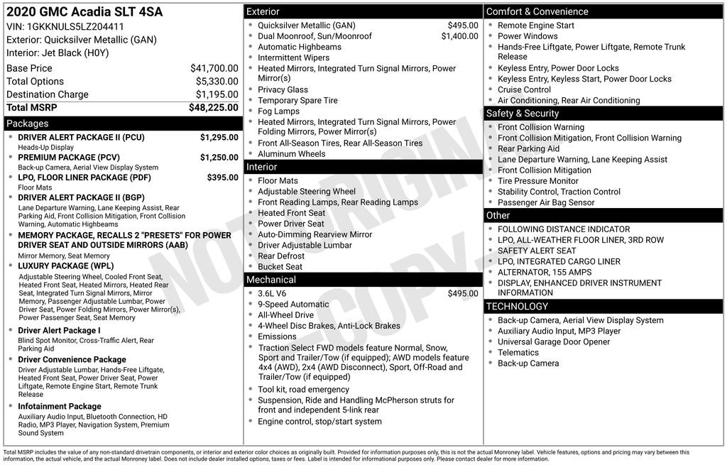 Used 2020 GMC Acadia SLT w/ Driver Alert Package II image 28