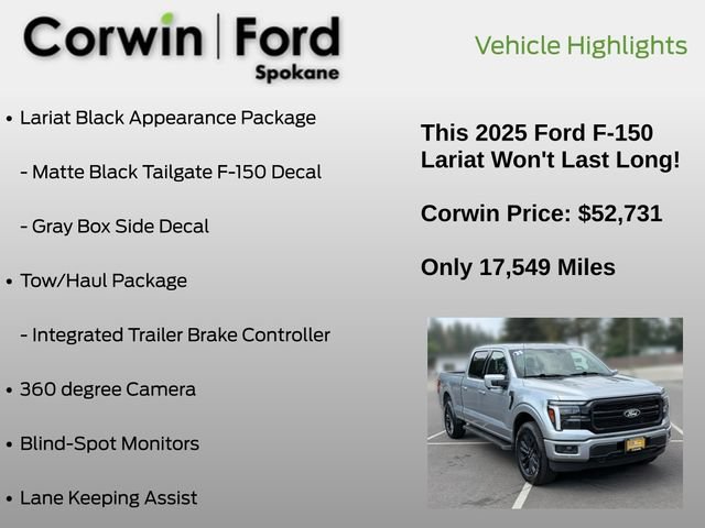 Certified 2025 Ford F150 Lariat AWD/4WD image 13