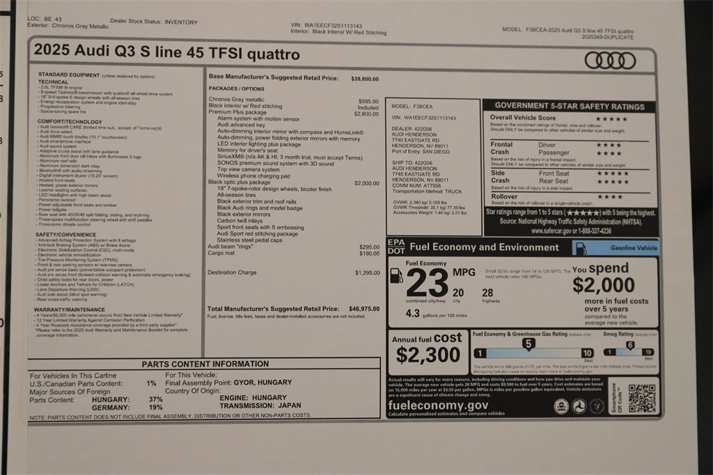 New 2025 Audi Q3 2.0T Premium Plus image 31