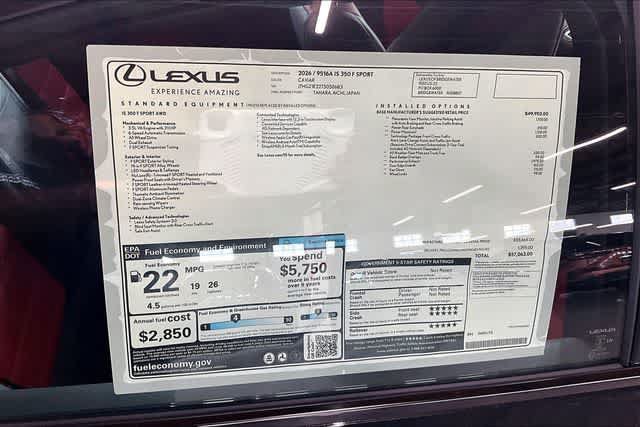 New 2026 Lexus IS 350 F Sport AWD/4WD image 13