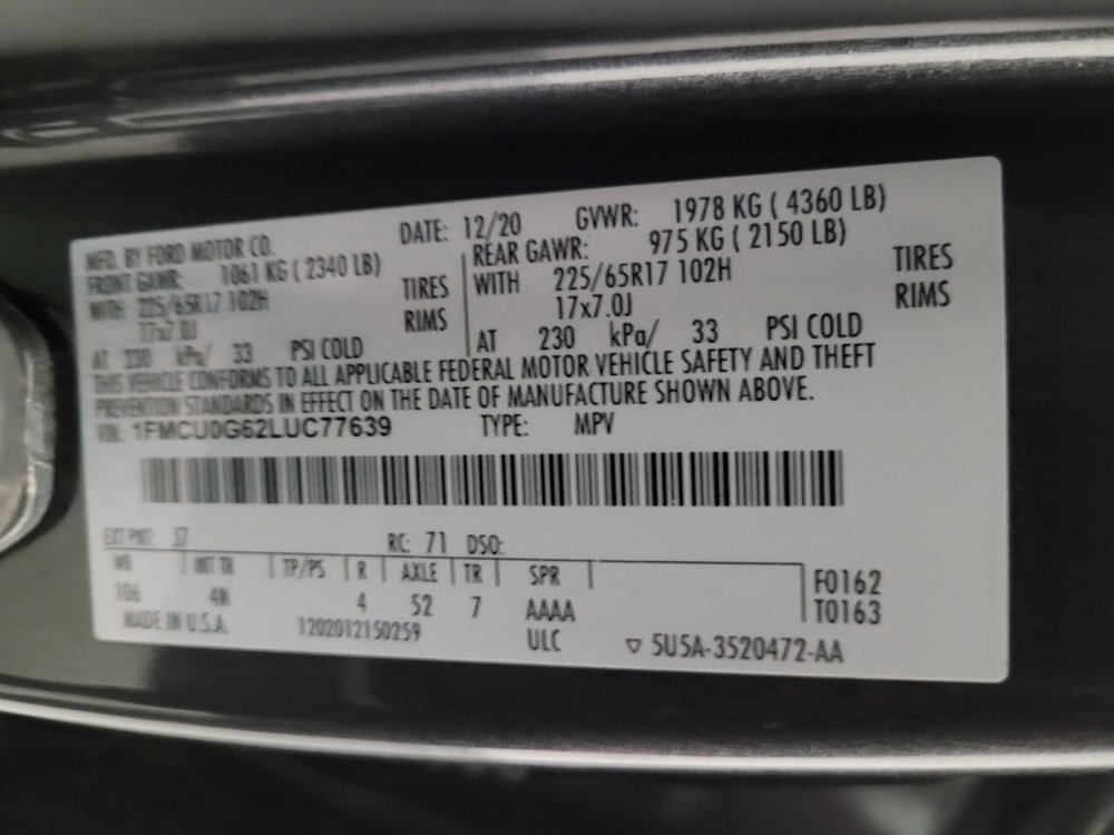 Used 2020 Ford Escape SE FWD image 33