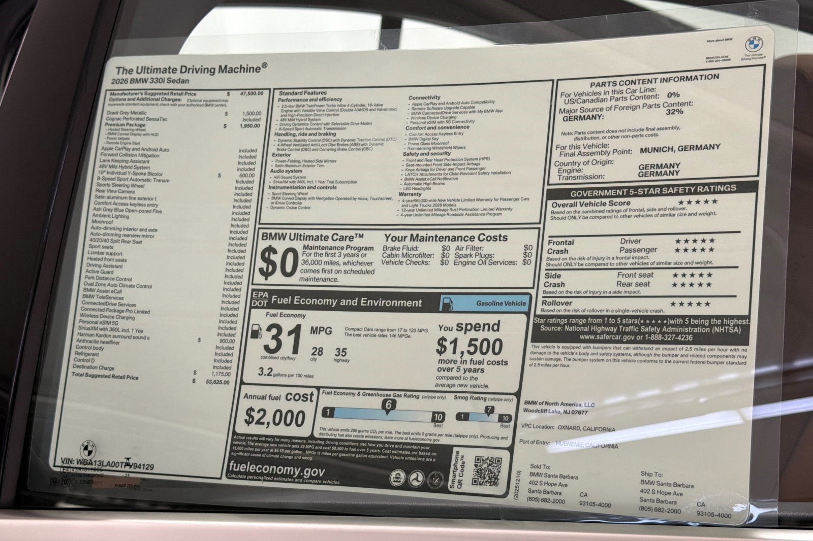 New 2026 BMW 330i Sedan w/ Premium Package image 29