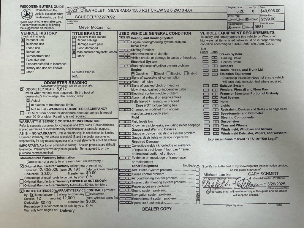 Used 2023 Chevrolet Silverado 1500 RST w/ Convenience Package II image 32