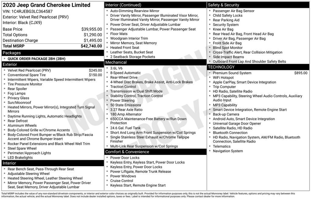 Used 2020 Jeep Grand Cherokee Limited RWD image 5