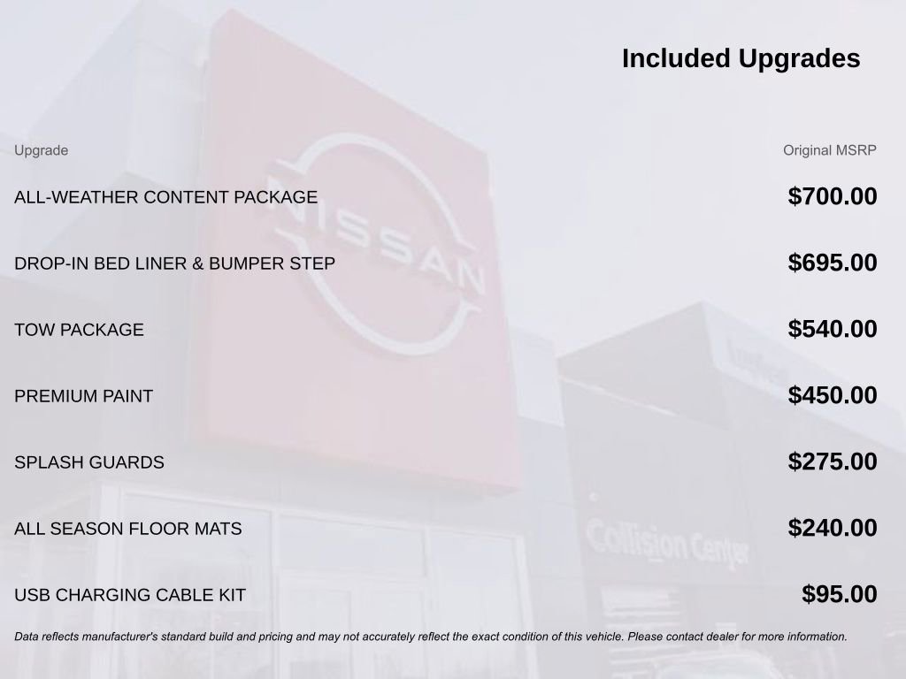 New 2026 Nissan Frontier SV w/ All-Weather Content Package image 7