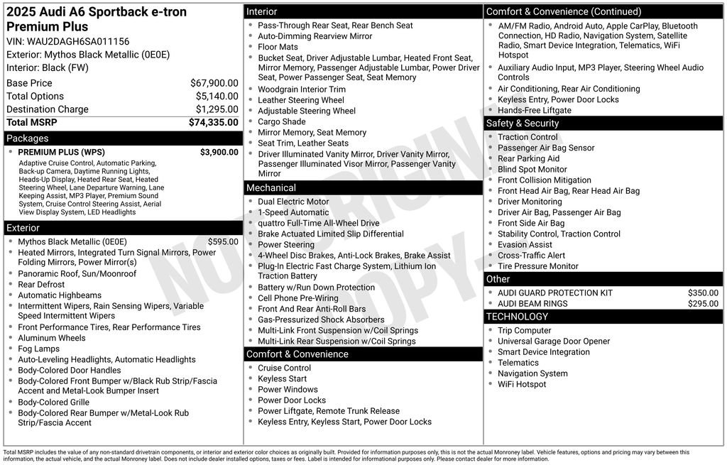 Used 2025 Audi A6 e-tron Premium Plus w/ Premium Plus image 30