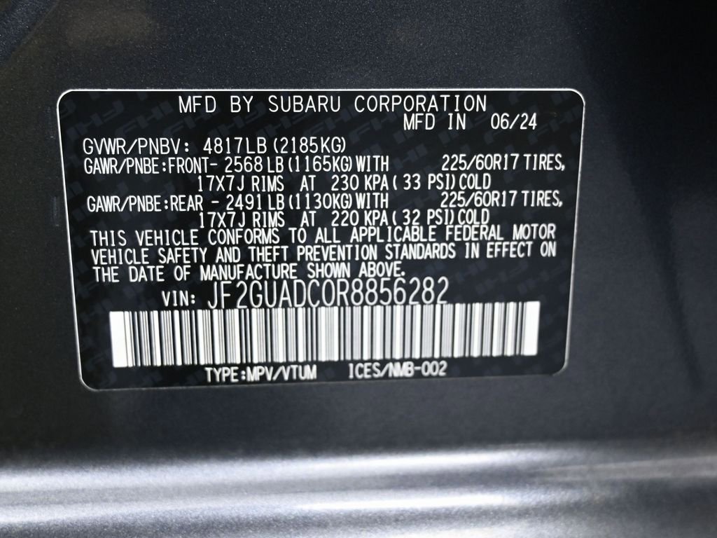Used 2024 Subaru Crosstrek 2.0i Premium w/ Crosstrek Mirror Package image 40