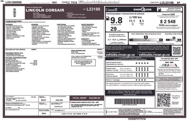 Used 2020 Lincoln Corsair AWD w/ Elements Package image 26