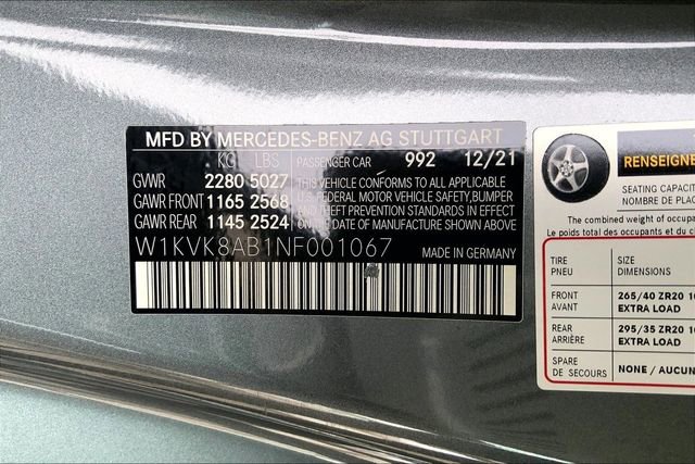 Certified 2022 Mercedes-Benz SL 55 AMG 4MATIC image 27