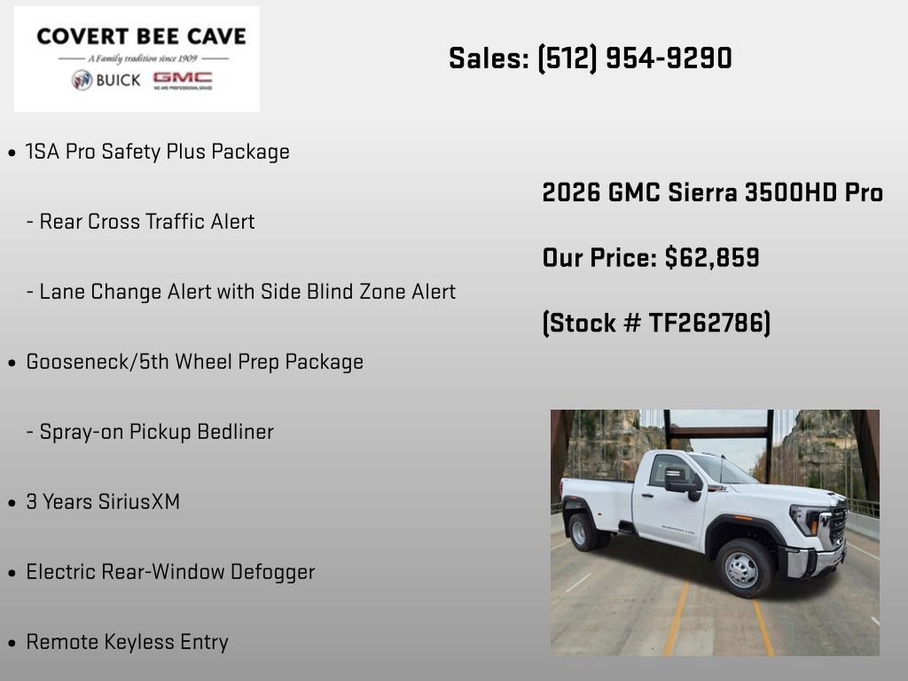 New 2026 GMC Sierra 3500 Pro w/ 1SA Pro Safety Plus Package AWD/4WD image 18