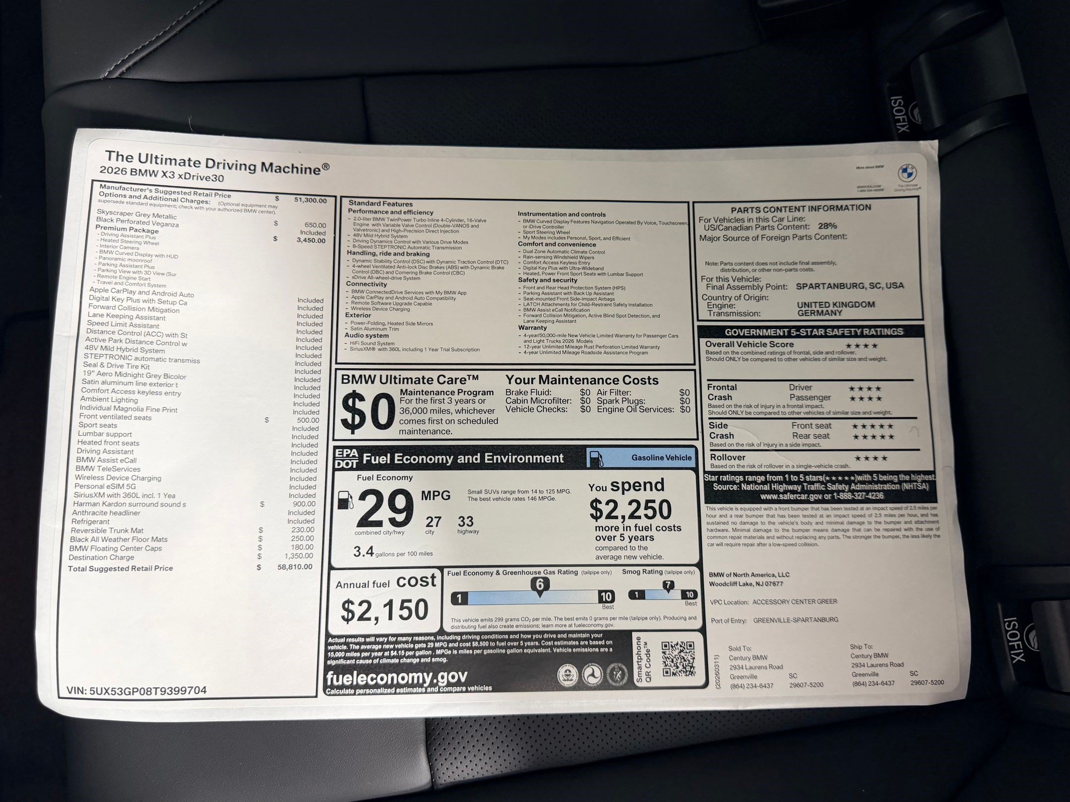 New 2026 BMW X3 xDrive30i w/ Premium Package AWD/4WD image 19
