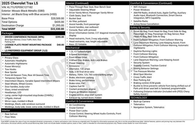Used 2025 Chevrolet Trax LS w/ Driver Confidence Package FWD image 5