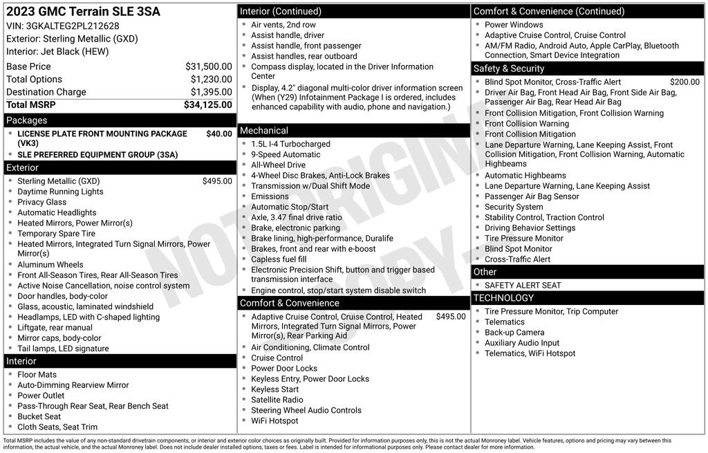 Used 2023 GMC Terrain SLE image 33