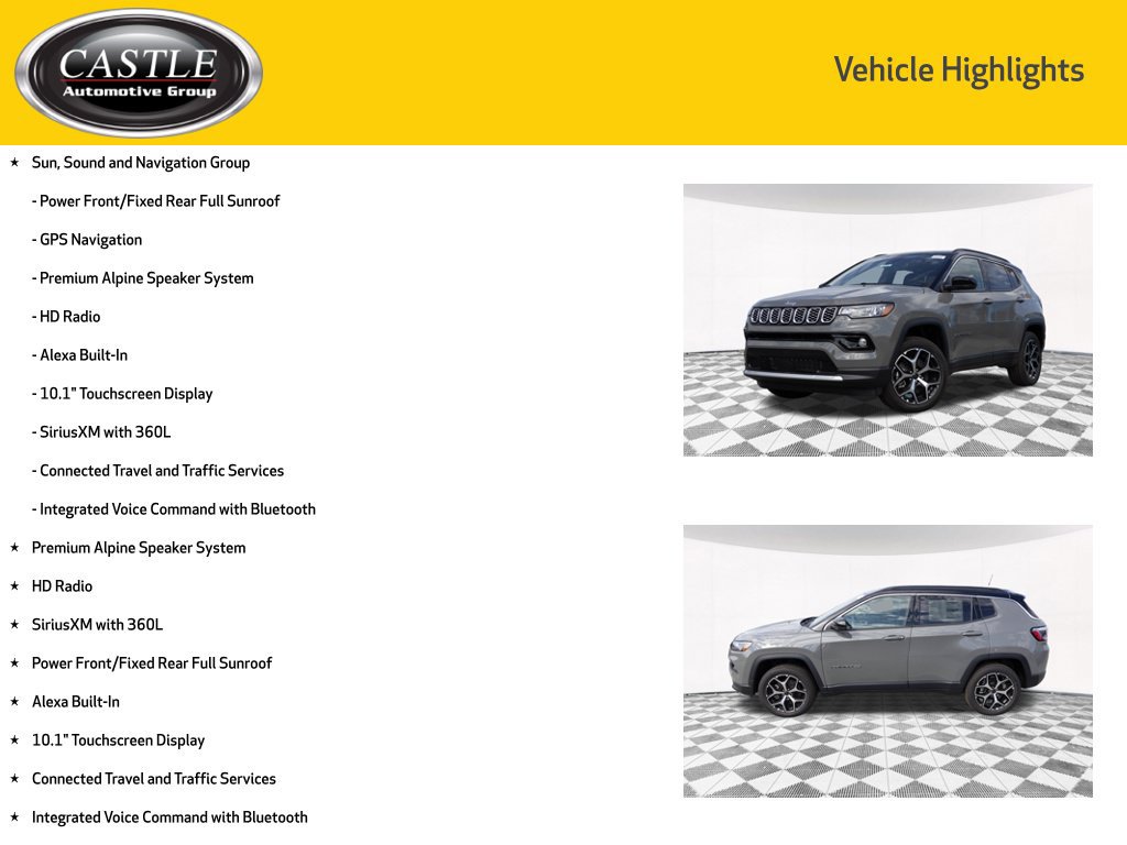 New 2026 Jeep Compass Limited w/ Sun, Sound & Navigation Group AWD/4WD image 3