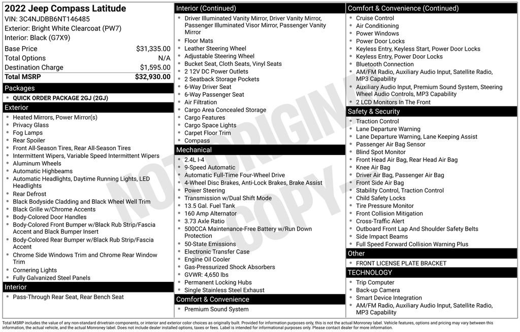 Used 2022 Jeep Compass Latitude image 22