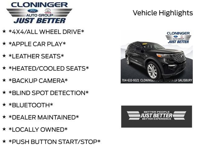Used 2022 Ford Explorer Platinum w/ Equipment Group 601A AWD/4WD image 3