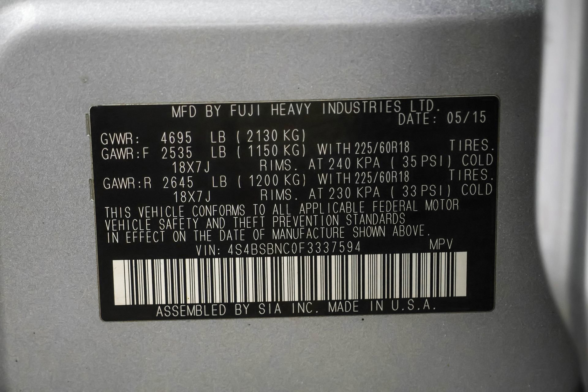 Used 2015 Subaru Outback 2.5i Limited AWD/4WD image 52