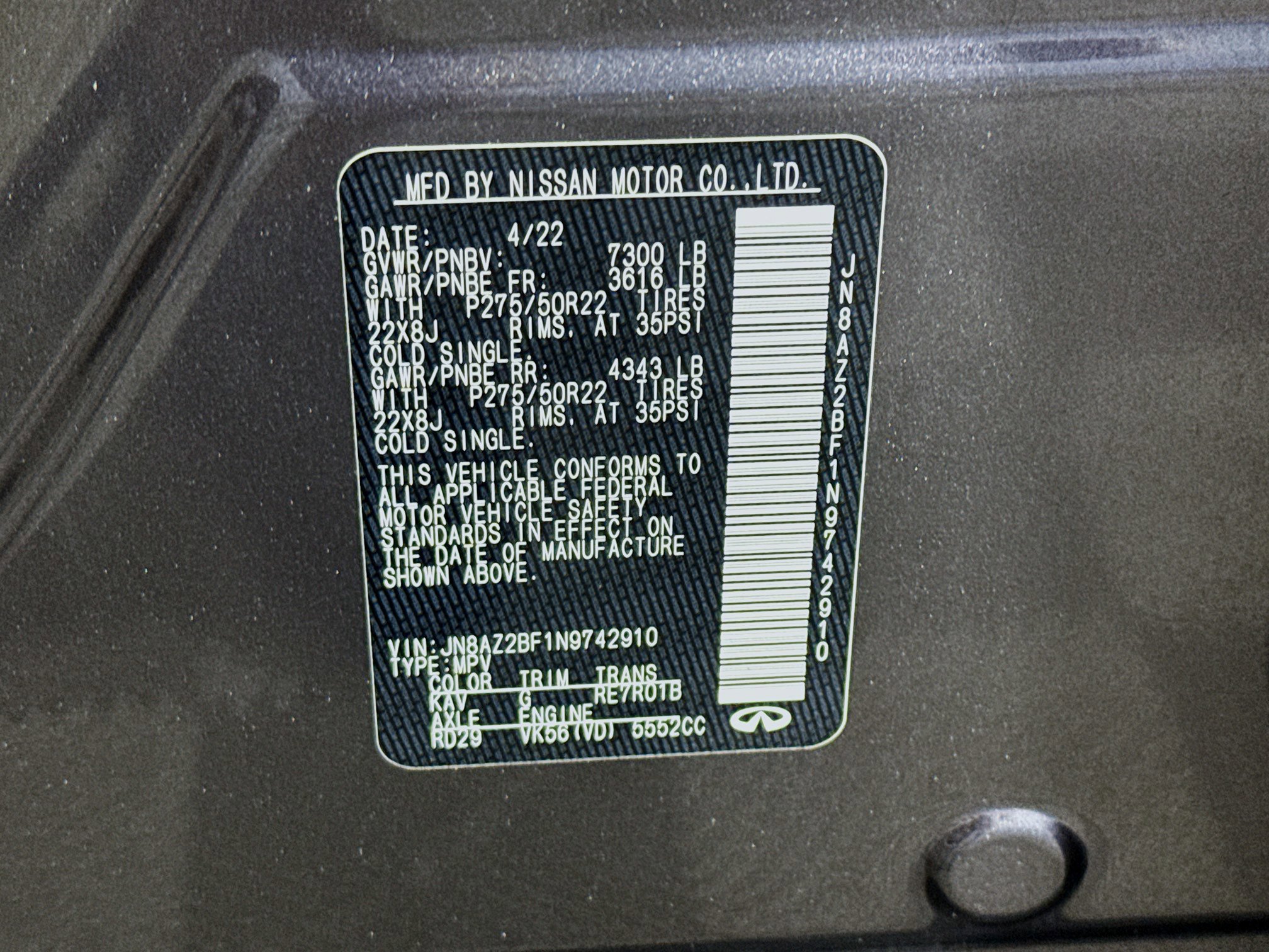 Used 2022 INFINITI QX80 Sensory w/ All-Season Package image 40