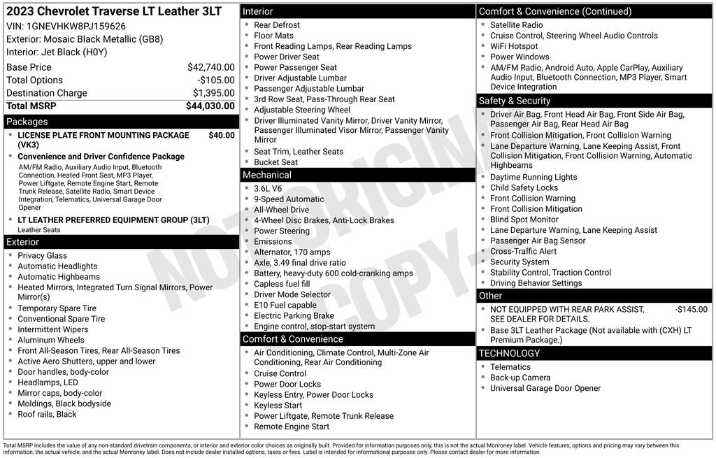 Used 2023 Chevrolet Traverse LT image 2