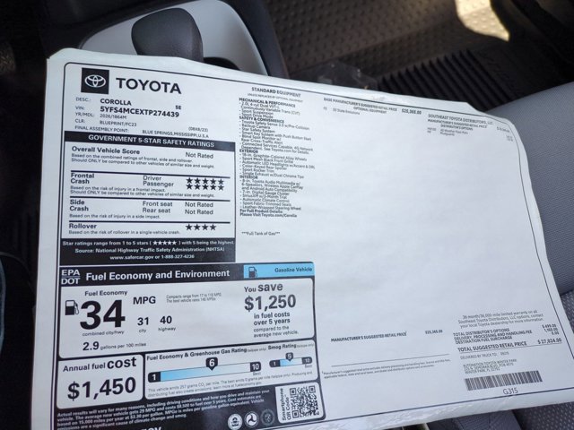 New 2026 Toyota Corolla SE FWD image 17