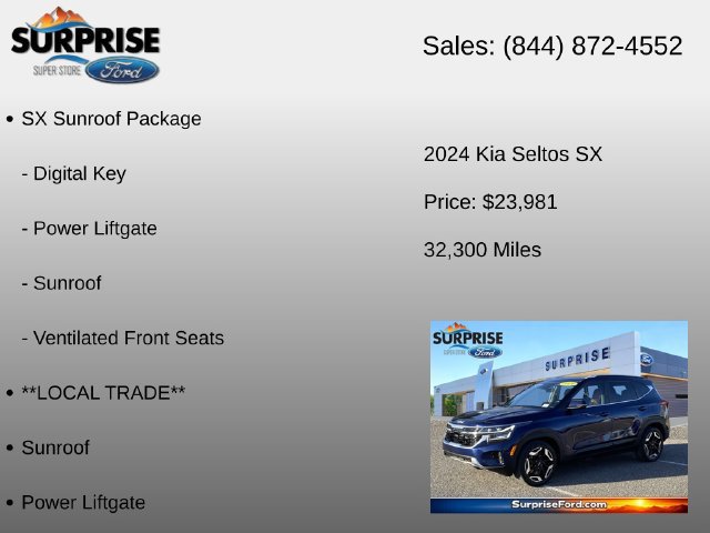 Used 2024 Kia Seltos SX w/ SX Sunroof Package AWD/4WD image 6
