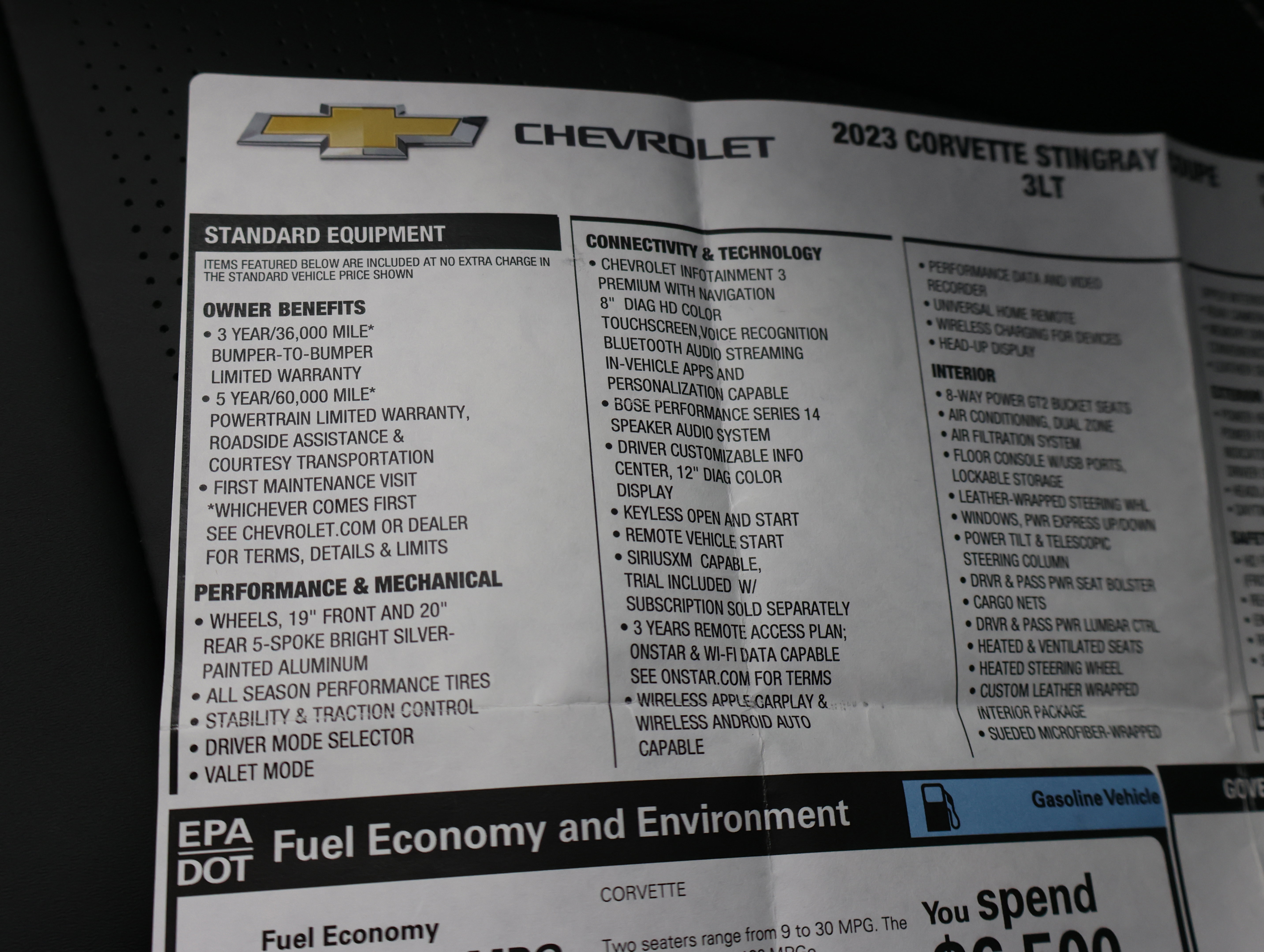 Used 2023 Chevrolet Corvette Stingray Premium Cpe w/ Z51 Performance Package image 52