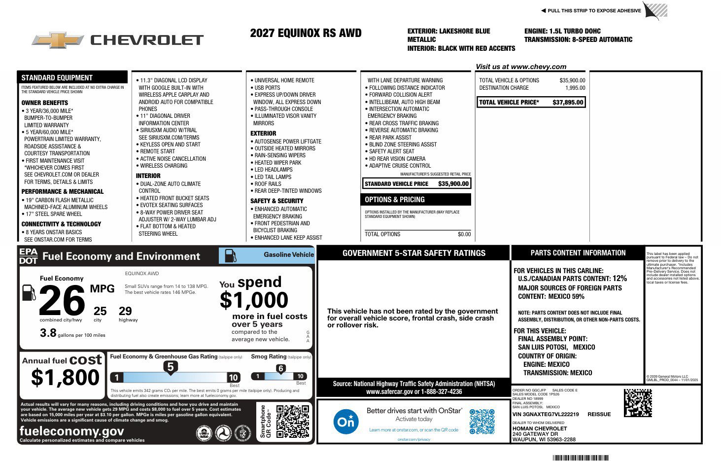 New 2027 Chevrolet Equinox RS AWD/4WD image 5