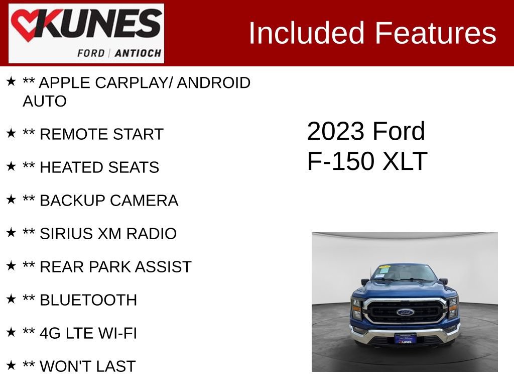 Certified 2023 Ford F150 XLT w/ Equipment Group 301A Mid AWD/4WD image 3