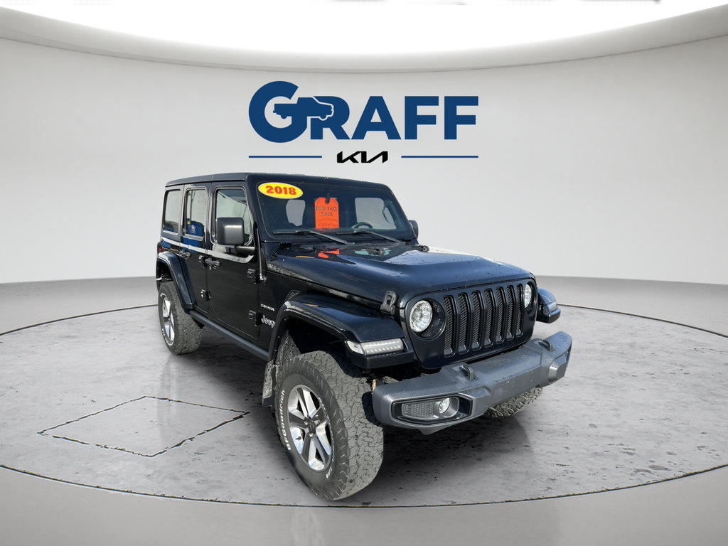 Used 2018 Jeep Wrangler Unlimited Sahara w/ Uconnect 4C Nav & Sound Group AWD/4WD image 7