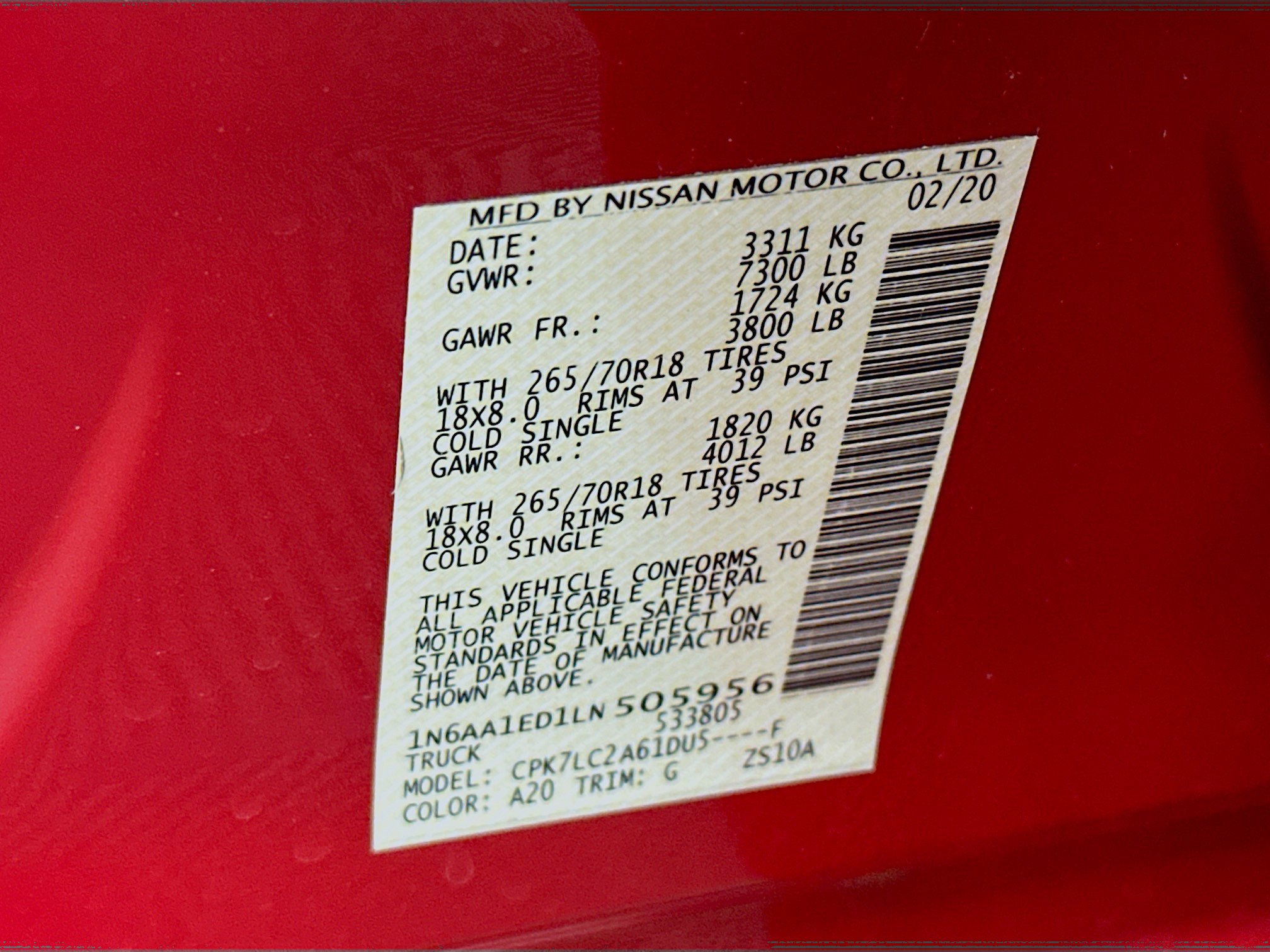 Used 2020 Nissan Titan SV w/ SV Convenience Package image 12