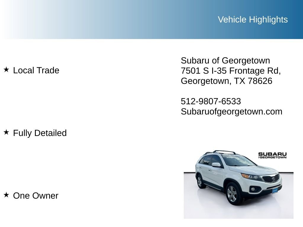 Used 2012 Kia Sorento EX w/ EX V6 Premium Pkg FWD image 10