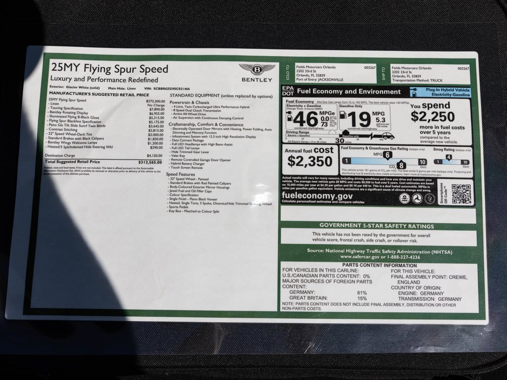 Used 2025 Bentley Flying Spur Plug-In Hybrid AWD/4WD image 60