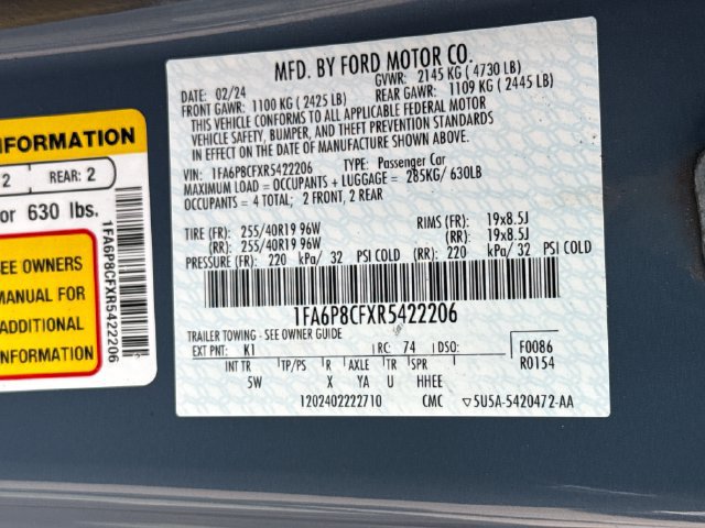 Used 2024 Ford Mustang GT Premium RWD image 17