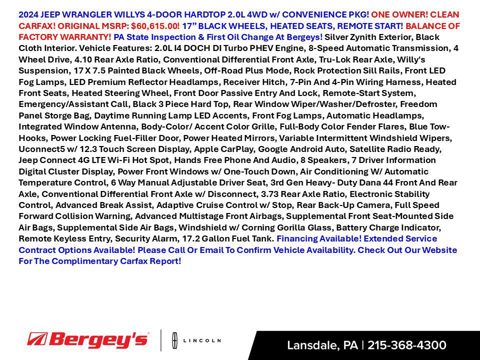 Used 2024 Jeep Wrangler Unlimited AWD/4WD image 2
