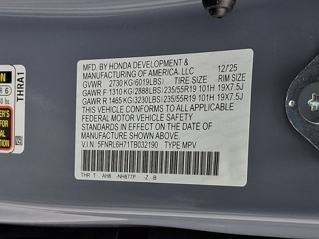 New 2026 Honda Odyssey Sport-L image 21