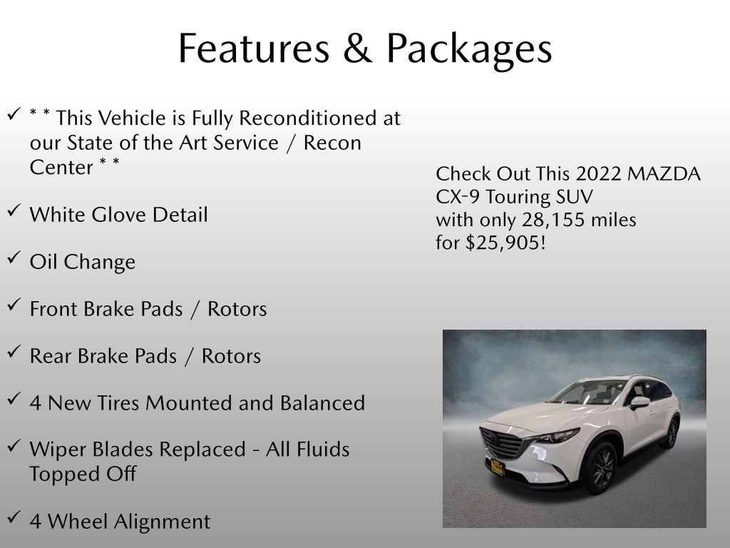 Certified 2022 MAZDA CX-9 Touring w/ Touring Premium Package AWD/4WD image 4