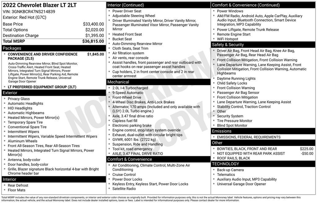 Used 2022 Chevrolet Blazer LT image 40