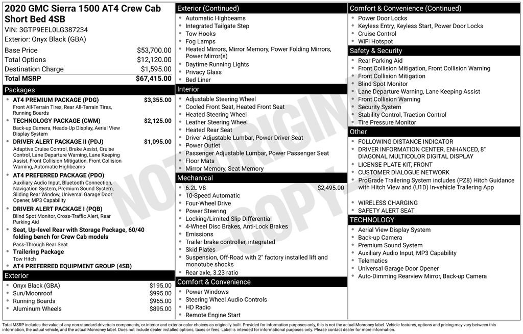 Used 2020 GMC Sierra 1500 AT4 w/ AT4 Premium Package AWD/4WD image 38