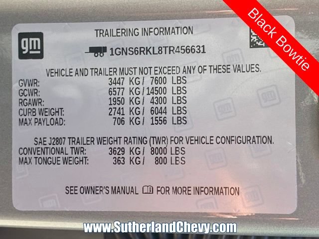 New 2026 Chevrolet Tahoe RST w/ RST Capability Package AWD/4WD image 59