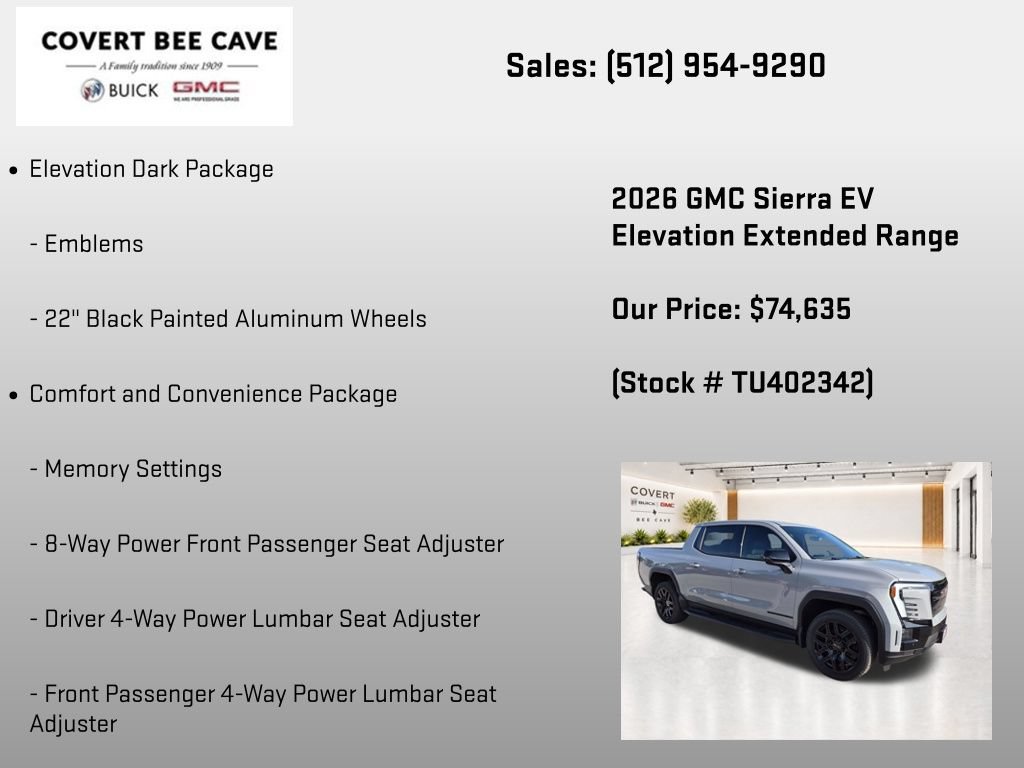 New 2026 GMC Sierra EV Elevation w/ Premium Package AWD/4WD image 26