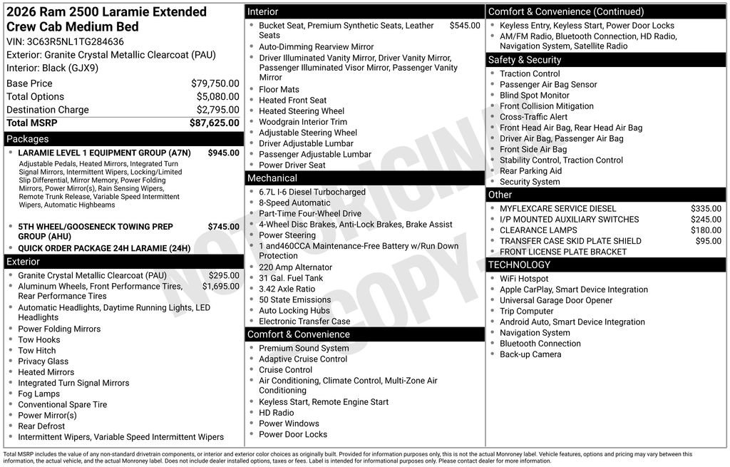 New 2026 RAM 2500 Laramie AWD/4WD image 27