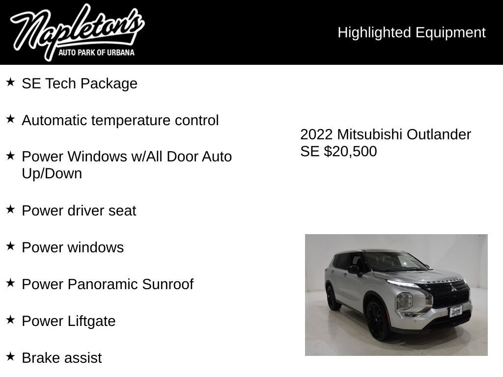 Used 2022 Mitsubishi Outlander SE image 15