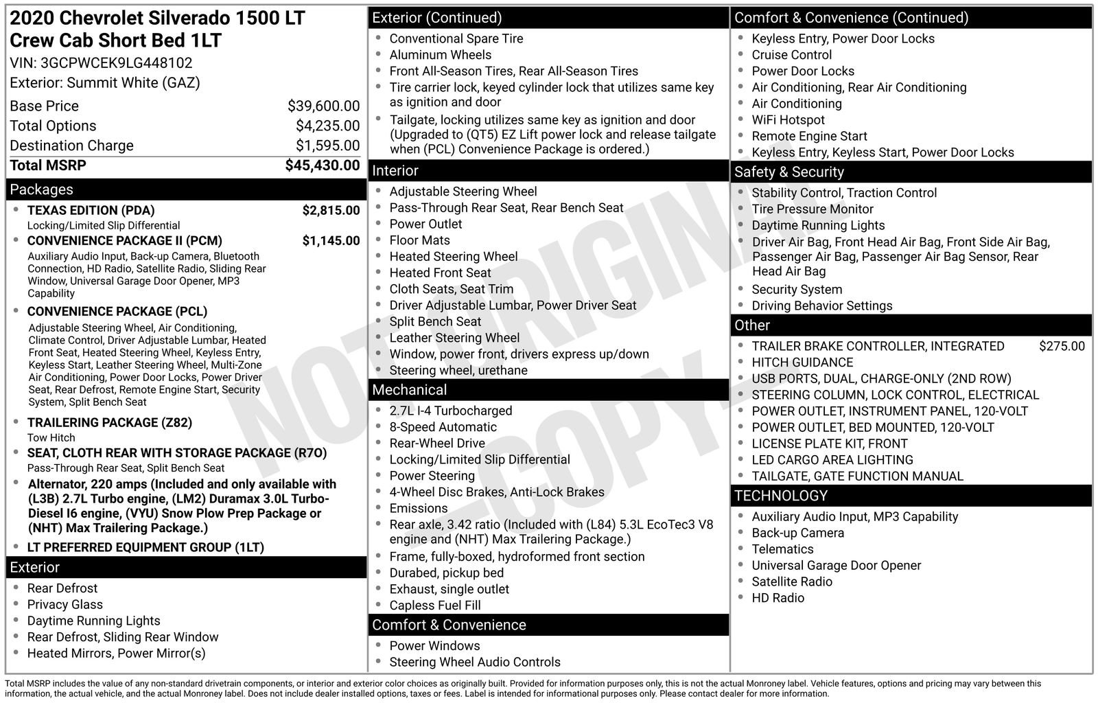 Used 2020 Chevrolet Silverado 1500 LT w/ Texas Edition RWD image 7