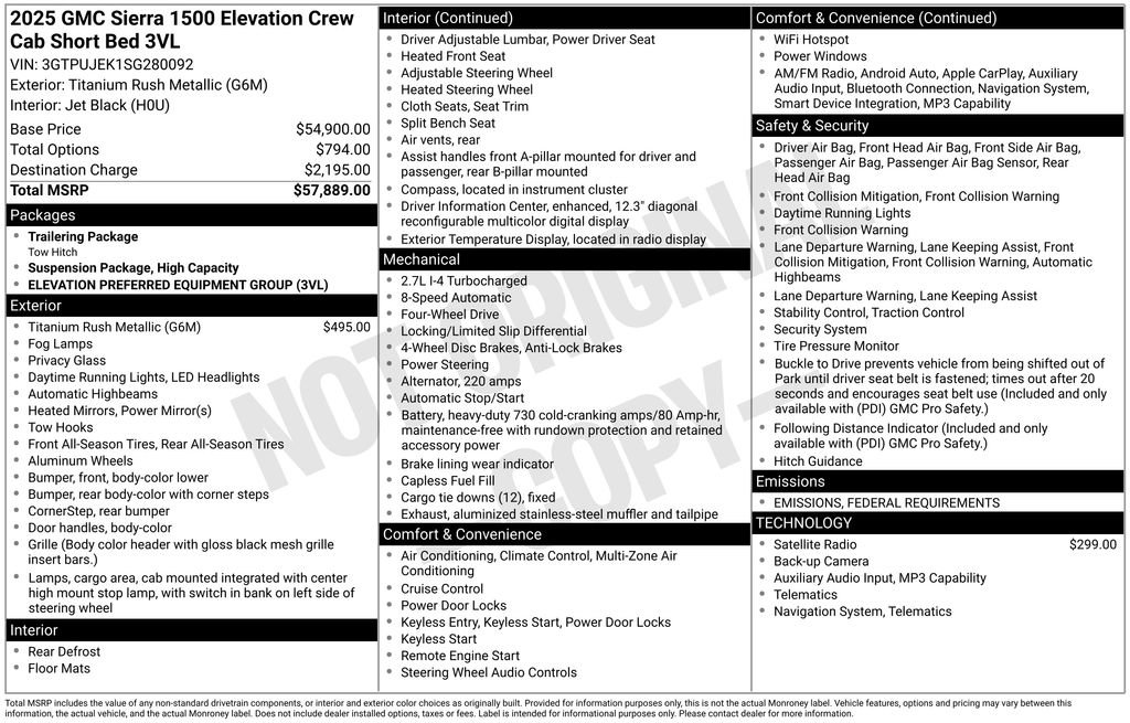 New 2025 GMC Sierra 1500 Elevation image 35