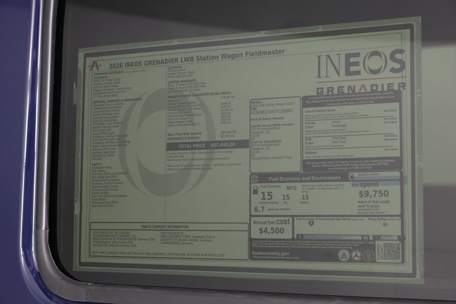 New 2026 INEOS Grenadier Station Wagon AWD/4WD image 22