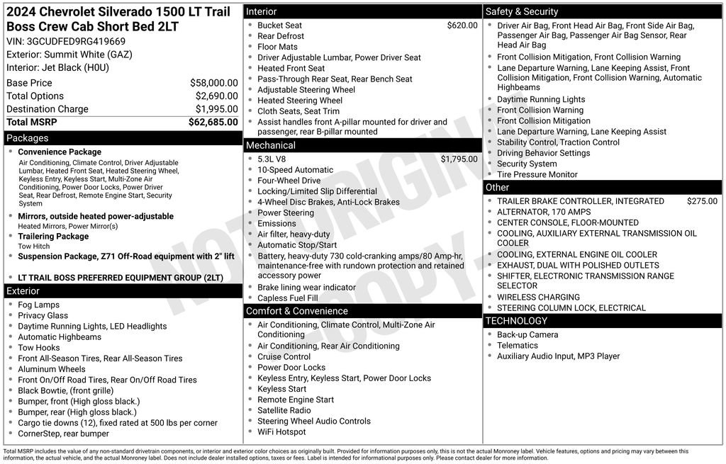 Used 2024 Chevrolet Silverado 1500 LT Trail Boss image 6