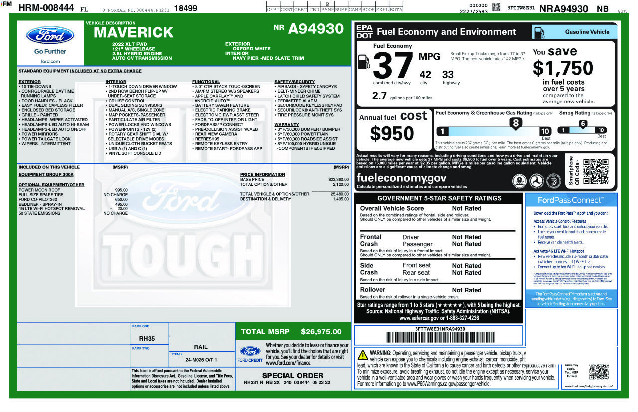 Used 2022 Ford Maverick XLT FWD image 5