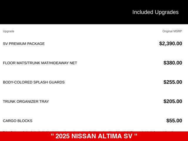 New 2025 Nissan Altima 2.5 SV w/ SV Premium Package FWD image 4